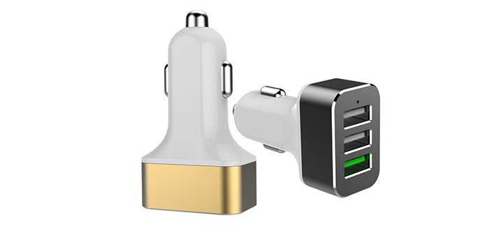 金屬Q(mào)C3.0車載充電器SN-155-1Q2U 金屬Q(mào)C3.0車載充電器SN-155-1Q2U